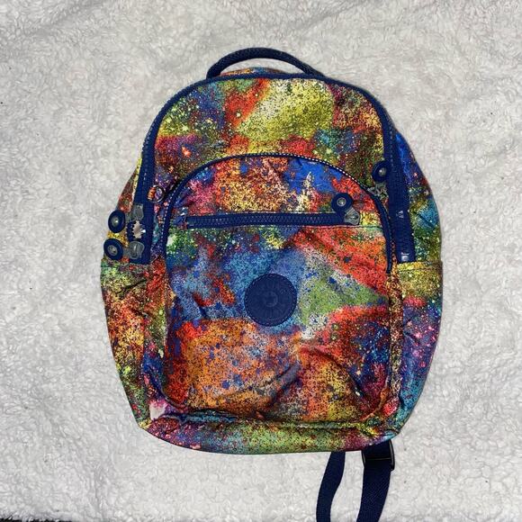 Kipling Seoul go Small Backpack Wavepool Splash - Picture 1 of 12
